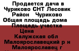 Продается дача в Чуриково СНТ Лесовик › Район ­ Чуриково › Общая площадь дома ­ 50 › Площадь участка ­ 400 › Цена ­ 1 350 000 - Калужская обл., Малоярославецкий р-н, Малоярославец г. Недвижимость » Дома, коттеджи, дачи продажа   